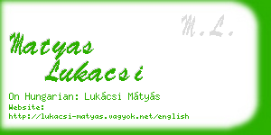 matyas lukacsi business card